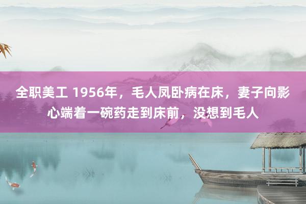 全职美工 1956年，毛人凤卧病在床，妻子向影心端着一碗药走到床前，没想到毛人